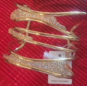 ATELIER SWAROVSKI BANGLE OPEN CUFF BRACELET